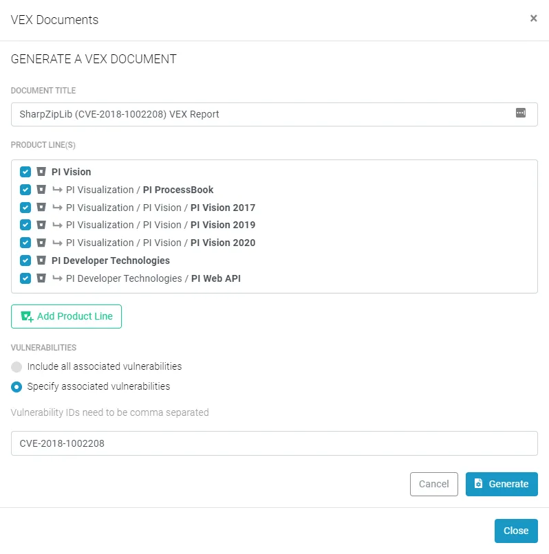 VEX Generation Example