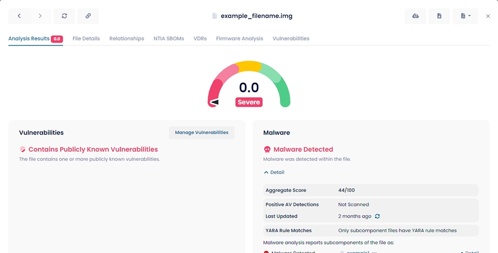 An example of FACT using YARA rules for advanced malware detection