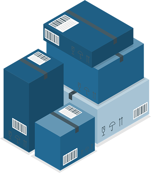 Illustration of a stack of boxes