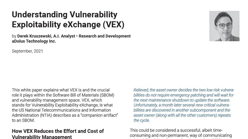 Screenshot of our VEX White Paper